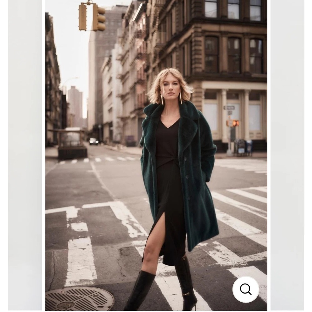 Elegant Dark Green Overcoat -NWOT